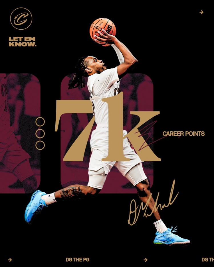未來可期！加蘭騎士生涯得分達(dá)到7000分 隊(duì)史第11位！
